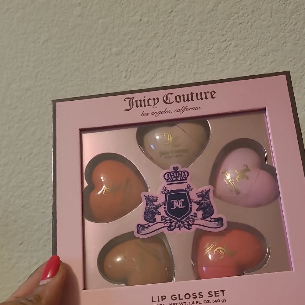 Juicy Couture Heart Lip Gloss Collection - Pink, Cream, Tan